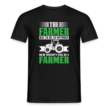 The farmer must be an optimist - farmer - Men's T-Shirt - black - Front - AI Model Male 178 light (178cm)