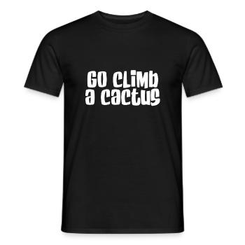 Climb a cactus - Men's T-Shirt - black - Front - AI Model Male 178 light (178cm)
