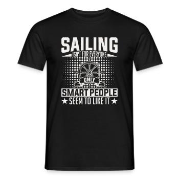 La voile n’est pas pour tout le monde, seulement pour les gens intelligents - T-shirt homme - noir - Devant - AI Model Male 178 light (178cm)