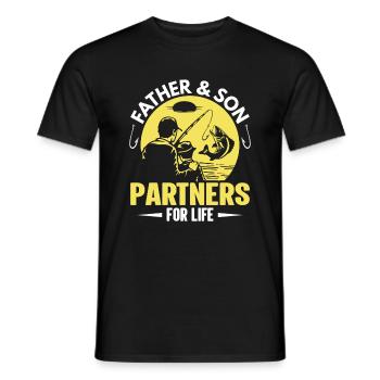 Vater Und Sohn - Partner Fürs Leben - Männer T-Shirt - Schwarz - Vorne - AI Model Male 178 light (178cm)