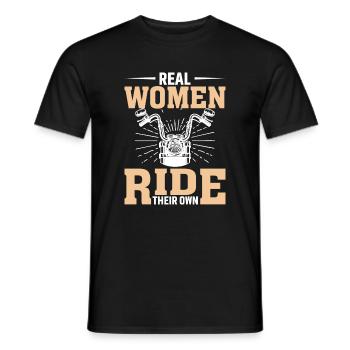 Echte Frauen Reiten Ihr Eigenes Biker - Männer T-Shirt - Schwarz - Vorne - AI Model Male 178 light (178cm)