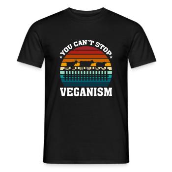 Veganismus Kann Man Nicht Aufhalten - Männer T-Shirt - Schwarz - Vorne - AI Model Male 178 light (178cm)