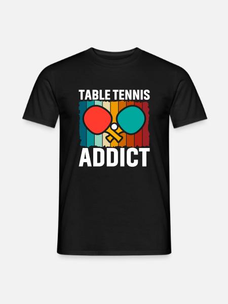 Table tennis addict - Men's T-Shirt - black