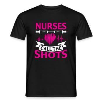 Les infirmières prennent les décisions - T-shirt homme - noir - Devant - AI Model Male 178 light (178cm)