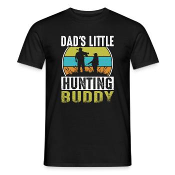 Papas Kleiner Jagdkumpel - Männer T-Shirt - Schwarz - Vorne - AI Model Male 178 light (178cm)