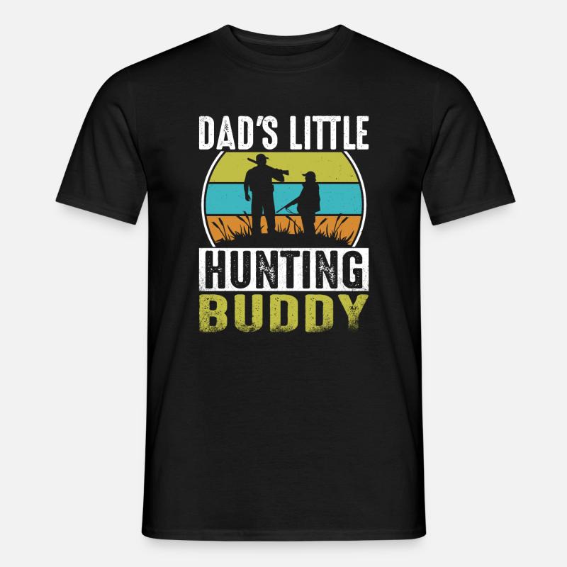 Papas Kleiner Jagdkumpel - Männer T-Shirt - Schwarz