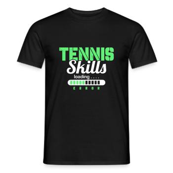 Magasin de compétences de tennis... ERREUR - T-shirt homme - noir - Devant - AI Model Male 178 light (178cm)