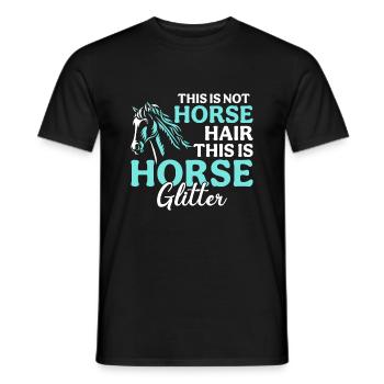 Ce n’est pas du crin de cheval mais des paillettes de cheval - T-shirt homme - noir - Devant - AI Model Male 178 light (178cm)