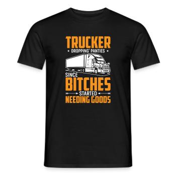 Trucker dépose sa culotte - Trucker - T-shirt homme - noir - Devant - AI Model Male 178 light (178cm)