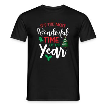 C’est la période la plus merveilleuse de l’année - T-shirt homme - noir - Devant - AI Model Male 178 light (178cm)