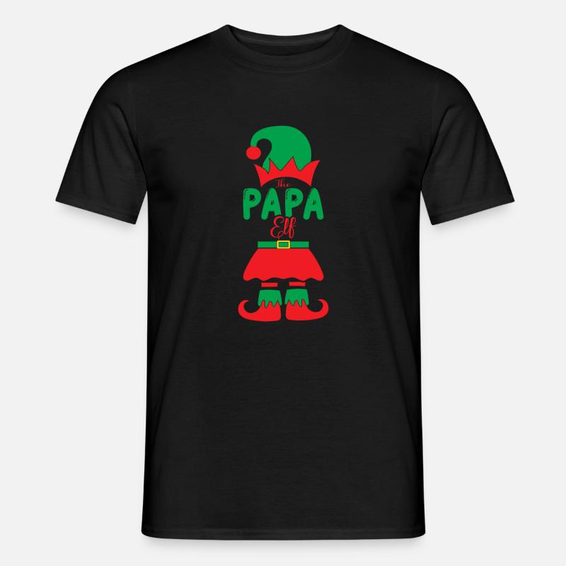 Der Papa Elf - Männer T-Shirt - Schwarz