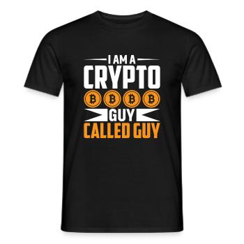 Ich bin ein Krypto-Typ Namens Guy - Männer T-Shirt - Schwarz - Vorne - AI Model Male 178 light (178cm)