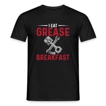 Ich Esse Fett Zum Frühstück - Männer T-Shirt - Schwarz - Vorne - AI Model Male 178 light (178cm)
