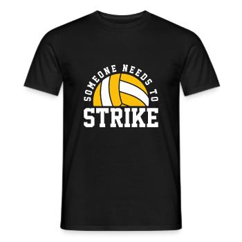 Jemand Muss Zuschlagen! - Männer T-Shirt - Schwarz - Vorne - AI Model Male 178 light (178cm)