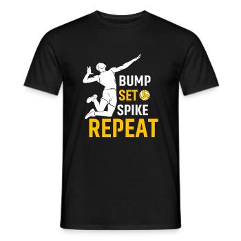 Bump Set Spike Repeat - Männer T-Shirt - Schwarz - Vorne - AI Model Male 178 light (178cm)