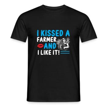J’ai embrassé un agriculteur et j’aime ça ! - T-shirt homme - noir - Devant - AI Model Male 178 light (178cm)