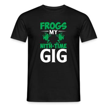 Frösche My Nith-Time Gig - Männer T-Shirt - Schwarz - Vorne - AI Model Male 178 light (178cm)