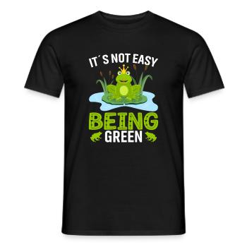 Es Ist Nicht Leicht Grün Zu Sein - Männer T-Shirt - Schwarz - Vorne - AI Model Male 178 light (178cm)