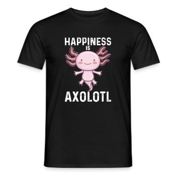 Glück Ist Axolotl - Männer T-Shirt - Schwarz - Vorne - AI Model Male 178 light (178cm)