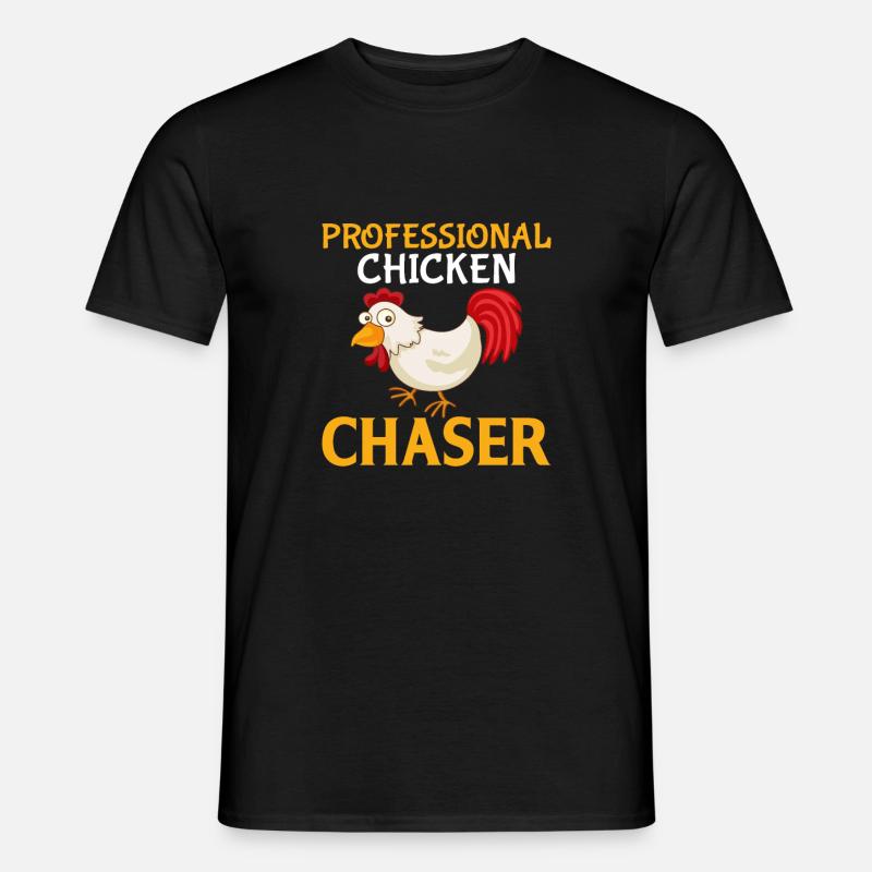 Professioneller Hühnerjäger - Männer T-Shirt - Schwarz