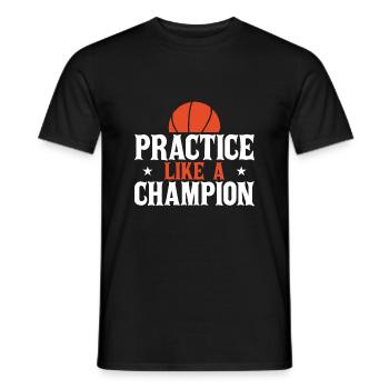 Practice like a champion - Men's T-Shirt - black - Front - AI Model Male 178 light (178cm)