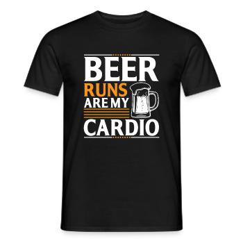 Bierläufe Sind Mein Kardiotraining - Männer T-Shirt - Schwarz - Vorne - AI Model Male 178 light (178cm)
