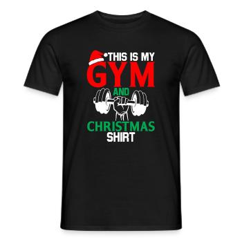 Das Ist Mein Fitnessstudio Und Mein Weihnachts - Männer T-Shirt - Schwarz - Vorne - AI Model Male 178 light (178cm)