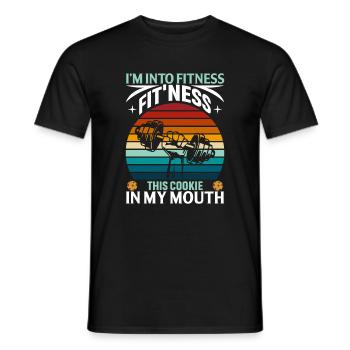 Je suis en forme fitness ce cookie dans mon - T-shirt homme - noir - Devant - AI Model Male 178 light (178cm)
