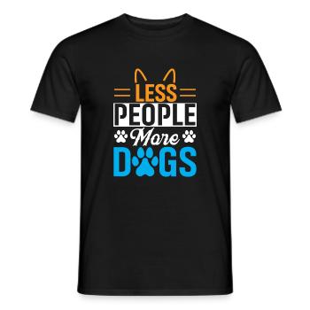 Moins de monde, plus de chiens - T-shirt homme - noir - Devant - AI Model Male 178 light (178cm)