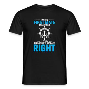 Je suis le premier barreur à gagner du temps - T-shirt homme - noir - Devant - AI Model Male 178 light (178cm)