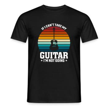 Wenn Ich Meine Gitarre Nicht Mitnehmen Kann - Männer T-Shirt - Schwarz - Vorne - AI Model Male 178 light (178cm)