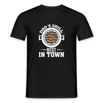 Dad's Grill The Best In Town - Men's T-Shirt - black - Front - AI Model Male 178 light (178cm)