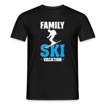 Familienski-Urlaub - Männer T-Shirt - Schwarz - Vorne - AI Model Male 178 light (178cm)