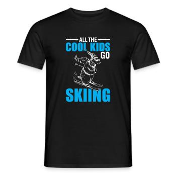 Alle Coolen Kids Gehen Skifahren - Männer T-Shirt - Schwarz - Vorne - AI Model Male 178 light (178cm)