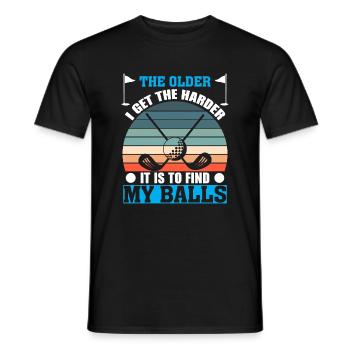 Plus je vieillis, plus il m’est difficile de - T-shirt homme - noir - Devant - AI Model Male 178 light (178cm)
