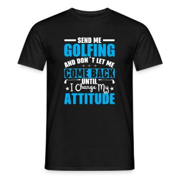 Envoie-moi au golf et ne me laisse pas - T-shirt homme - noir - Devant - AI Model Male 178 light (178cm)