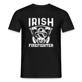 Irischer Feuerwehrmann - Männer T-Shirt - Schwarz - Vorne - AI Model Male 178 light (178cm)