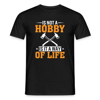 Ist Kein Hobby Sondern Eine Lebenseinstellung - Männer T-Shirt - Schwarz - Vorne - AI Model Male 178 light (178cm)