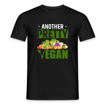 Another pretty vegan - Men's T-Shirt - black - Front - AI Model Male 178 light (178cm)