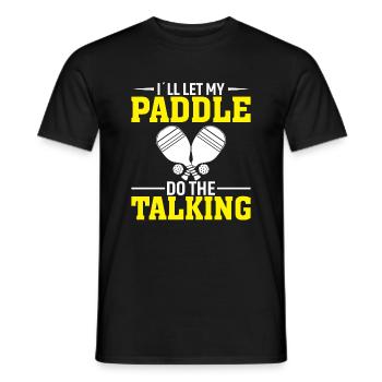 Je laisse ma pagaie parler - T-shirt homme - noir - Devant - AI Model Male 178 light (178cm)