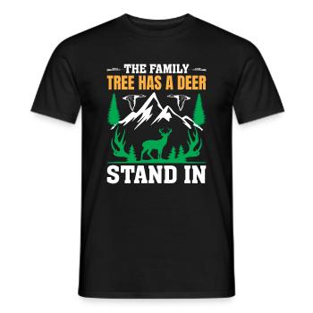 Der Stammbaum Hat Einen Hirschstand In - Männer T-Shirt - Schwarz - Vorne - AI Model Male 178 light (178cm)