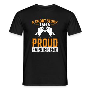 Une histoire courte, je suis un fier maréchal-ferrant - T-shirt homme - noir - Devant - AI Model Male 178 light (178cm)