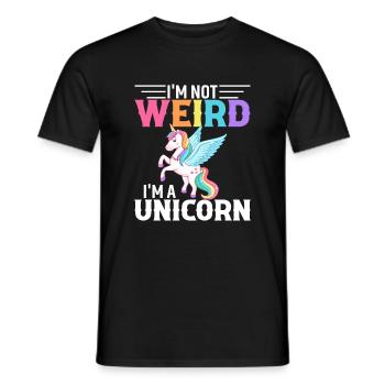 I'm Not Weird I'm A Unicorn - Men's T-Shirt - black - Front - AI Model Male 178 light (178cm)