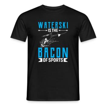 Waterski Is The Bacon Of Sports - Men's T-Shirt - black - Front - AI Model Male 178 light (178cm)