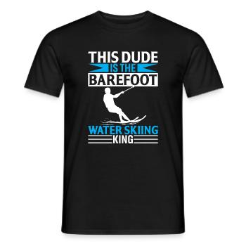 This Dude Is The Barefoot Water Skiing King - Men's T-Shirt - black - Front - AI Model Male 178 light (178cm)