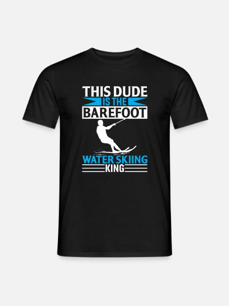 Dieser Typ ist der Barfuß-Wasserski-König - Männer T-Shirt - Schwarz