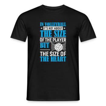 Im Volleyball geht es nicht um die Größe des Spielzugs - Männer T-Shirt - Schwarz - Vorne - AI Model Male 178 light (178cm)
