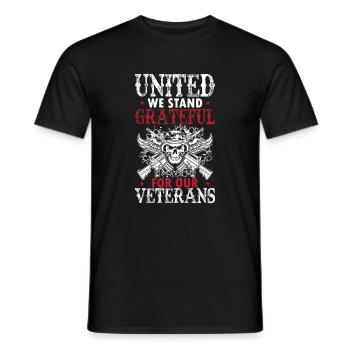 Vereint stehen wir und sind dankbar für unsere Veteranen. - Männer T-Shirt - Schwarz - Vorne - AI Model Male 178 light (178cm)