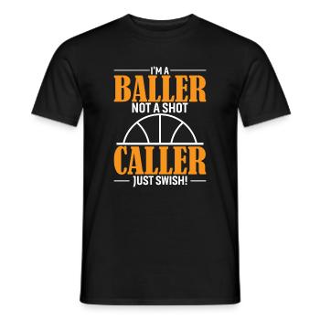 Je suis un joueur de balle, pas un lanceur de coups - il suffit de swish ! - T-shirt homme - noir - Devant - AI Model Male 178 light (178cm)