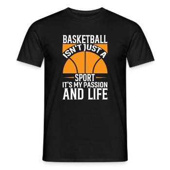 Le basket-ball n’est pas seulement un sport, c’est ma passion et ma passion. - T-shirt homme - noir - Devant - AI Model Male 178 light (178cm)